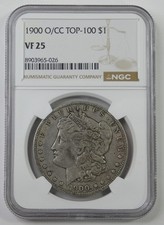 1900-O/CC TOP-100 USA $1 Morgan Silver Dollar NGC VF 25 picture