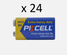 24 PACK - Zinc-Carbon 9 Volt Batteries 0% Mercury 9V Heavy Duty PP3 picture