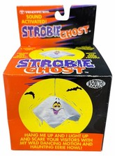 NOS Vintage 1990s Trendmasters Halloween Strobie Ghost Sound Activated Light NEW picture