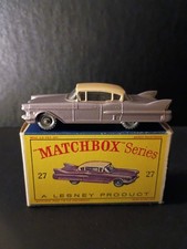 Matchbox #27C Cadillac Sixty Special Rare Metallic Lilac  VNM  Crisp Orig D1 Box picture