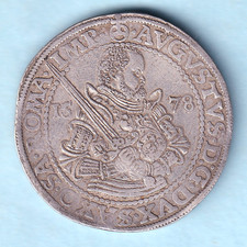 Germany - Saxony.  1578-HB Thaler..  Augustus.  aVF picture