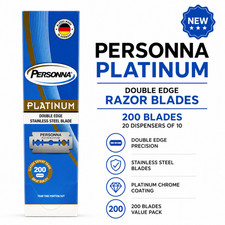 Personna Platinum Double Edge Razor Blades 200 Count 20 Dispensers x 10 New picture