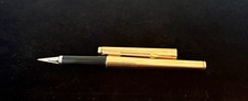Vintage PARKER 180 Gold Lined Fountain Pen w XM 14k Gold Nib picture
