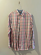 Tailor Vintage Madras Plaid Button Down Shirt 100% Cotton Size M picture