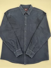 UNTUCKit Mens XL Slim Fit Button Down Shirt Navy Blue 100% Cotton Long Sleeve picture