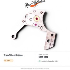 (cod. 5035 6002) for Rolex Train Wheel Bridge Used Good Condition picture