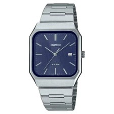 Casio MTP-B185D-2A1 Blue Dial Stainless Steel Men's Watch w/ Box NEW picture