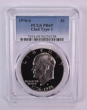 1976-S Eisenhower $1 Type 1 Clad PR69 PCGS Blue Label picture