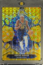 PASCAL SIAKAM RARE GOLD BLUE REFRACTOR INVESTMENT CARD MOSAIC PACERS MINT picture