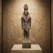 Ramses II Statue, magnificent New Kingdom pharaoh and supreme sovereign, Rare picture