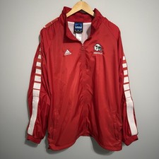 Rare Louisville Cardinals Windbreaker Jacket Adidas Team Issue Men 2XL Red picture