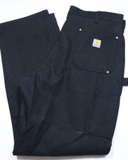 Carhartt B01 -M BLK Work Pants Loose Fit 40 x 34 100% Cotton Firm Duck Canvas picture