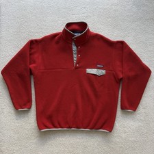 Patagonia Jacket Men's Synchilla Fleece T Snap Pullover Large Red picture