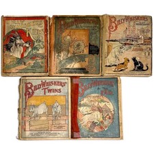 Billy Whiskers Antique Children’s Book Lot, 5 First Editions Goat Series c 1902 picture