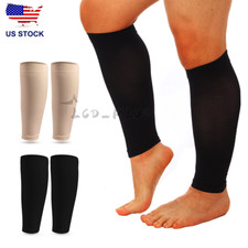 2x Calf Sleeves Leg Support Compression Socks Running Shin Splint Varicose Vein picture