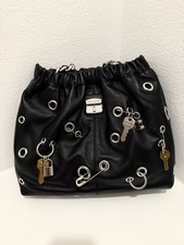 Marc Jacobs Grommet Cristina Tote Bag Black Leather NWT picture
