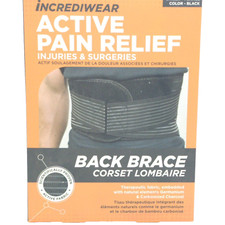 Incrediwear Back Brace Support ( Med, Large, XL, XXL) Black NEW picture