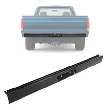 Rear Roll Pan 87-96 for Ford F150 Styleside Fleetside Steel Black w/LED Light picture