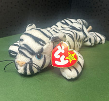 Ty Beanie Babies “Blizzard” White Tiger. Vintage 1996. 4th Gen. PVC Pellets.  picture
