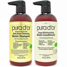 PURA D'OR Dor Original Gold Label Anti-Hair Thinning Shampoo & Conditioner Set picture