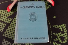 1927 A Christmas Carol Charles Dickens Saalfield Illustrated Vintage Hardcover M picture