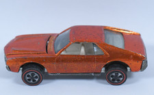Vtg Original 1968 Red Line CUSTOM AMX Orange Hot Wheels Mattel picture