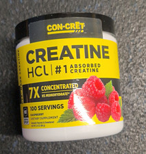 CON-CRET Creatine HCl Powder 7X Concentrated Raspberry 100 Serv 96 G picture