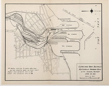 1909 ASHTABULA Harbor - OHIO Map Lake Erie Railroads - Army Corps Engineers picture