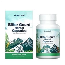 Bitter Gourd Herbal Capsules - Green Bud Bitter Guard Promotes 45 Capsules*1-3PK picture