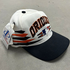 Vintage 90s NWT Logo Athletic Diamond Cut Baltimore Orioles MLB Snapback Cap picture