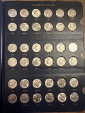 1946-1989 Roosevelt Dime Dansco Coin Album Full Set picture