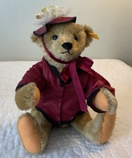 Vintage Steiff Teddy Bear, Victorian With Jacket & Hat, 0156/36, Wool, Cotton picture