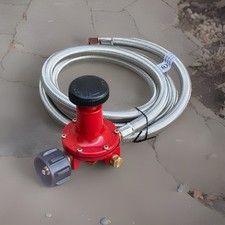 6FT 30PSI Adjustable High Pressure Propane LP Regulator Stainless Braided Hose picture