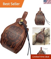 Vintage Embossed Belt Pouch - Portable Drawstring Bag for Renaissance Faires picture