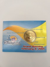 New 2001 Disneyland Resort Grand Opening Cast Member Medallion Coin Envelope picture