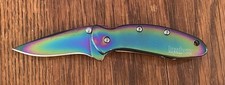 Kershaw 1600VIB Rainbow Finish Stainless Steel Drop Point Pocketknife Multicolor picture