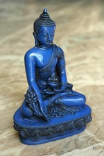 Handmade Blue Resin Medicine Buddha Statue picture