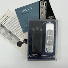 Vintage Minox B Spy Camera Complete Cased Set - Working Shutter Meter Chain Case picture