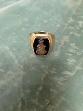 Vintage 1940s Balfour Kappa Sigma 10K Yellow Gold Onyx Fraternity Ring 9.3g 8.5 picture