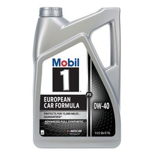 Mobil 1 FS European Car Formula Full Synthetic 5 Quart (Pack of 1), Gray picture