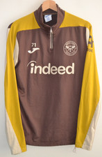 Brentford Joma 2025/26 Brown 1/4 Zip Training Top Mens UK Medium #71 picture