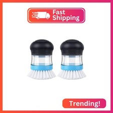 MR.SIGA Soap Dispensing Palm Brush, 2 Pack, Navy/Blue picture