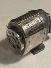 Vintage Boston Model L Pencil Sharpener Manual Crank Wall/Desk Mount Works ✏️  picture