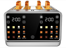 Tostadora 4 Rebanadas 1800W con Doble Pantalla Táctil y Ranuras Anchas picture