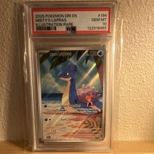 Nintendo Pokemon TCG SV10 Destined Rivals Misty's Lapras 194/182 IR Holo PSA 10 picture
