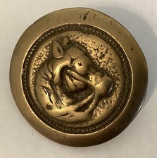Rare Detecting Find - Antique Brass Horse Rosette - Gift For Horse Lover picture