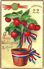 Vtg Clapsaddle Washington Buckeye Beer Ad Green Seal Cherry Tree PC A/S Emb 1910 picture