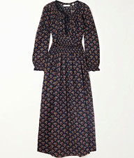 DÔEN Delphinium Floral Dress in size M Black with small floral print. Brand new. picture