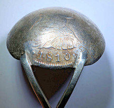 1810 Antique Spoon Peru 8 Reales Genuine Spanish Colonial Imaginary Bust 8R Coin picture