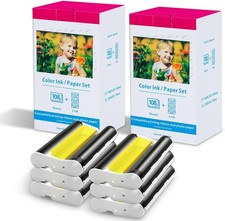 Canon Selphy CP1500 CP1300 CP1200 4x6 108 sheet Color Ink Paper Set KP-108IN lot picture